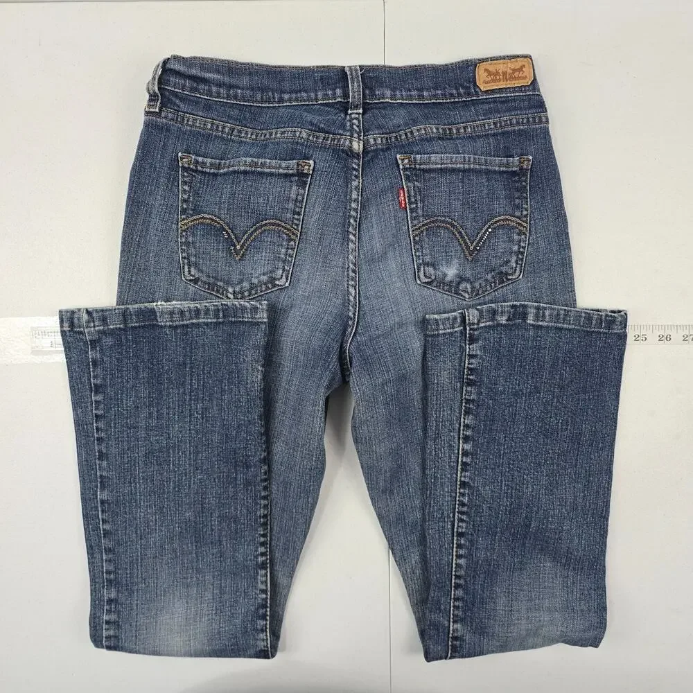 Levi's 515‎ boot cut jeans 8m blue denim womens 4991